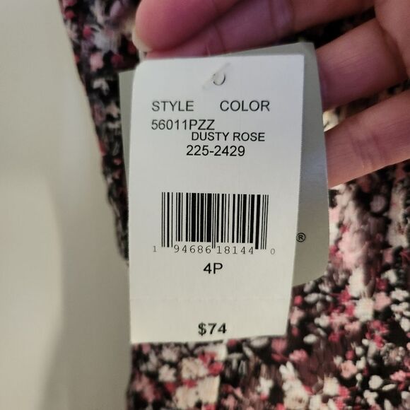 Danny & Nicole Floral Lace Overlay Sleeveless Fit and Flare Swing Dress 4P - Picture 9 of 11